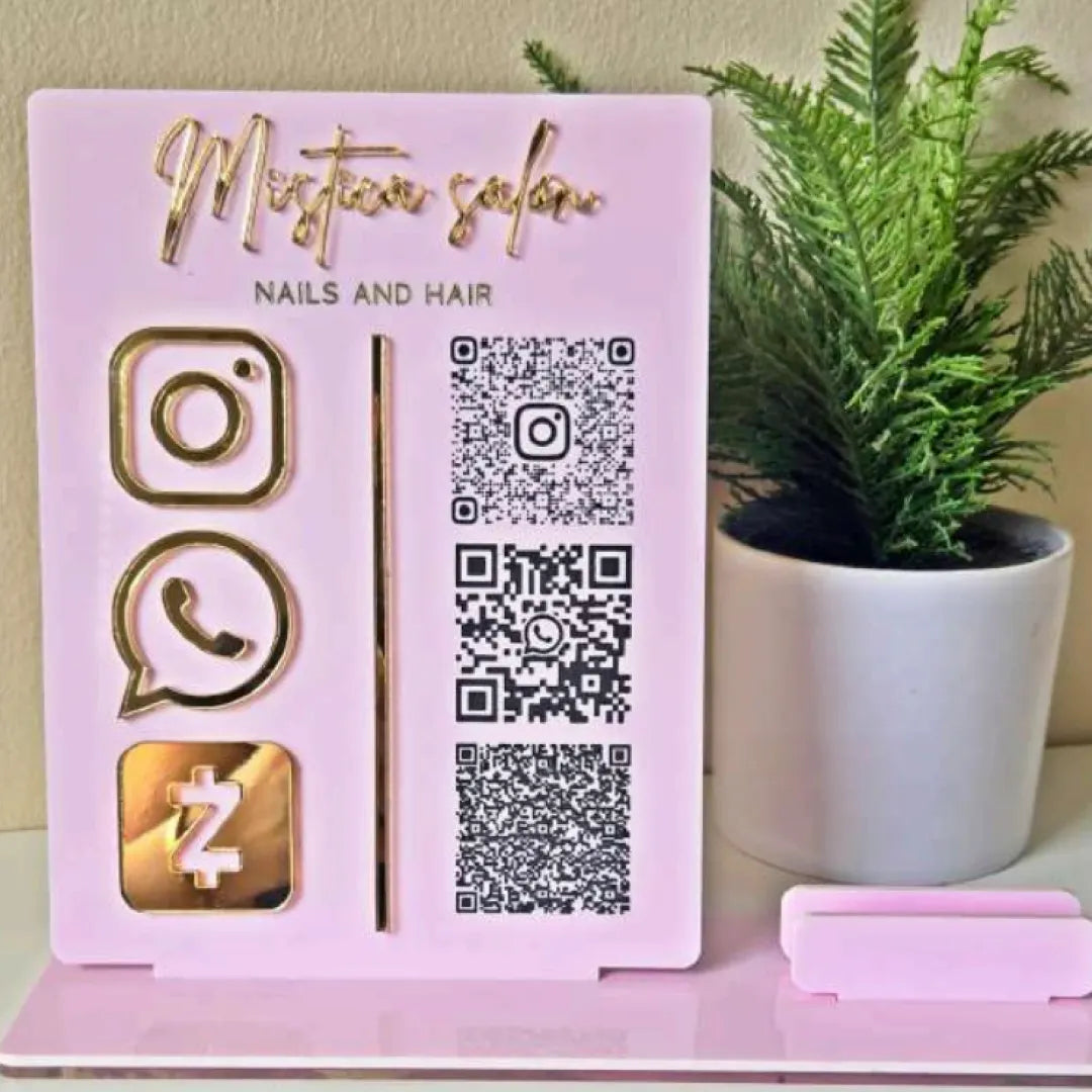 Social Sign QR y base para tarjetas