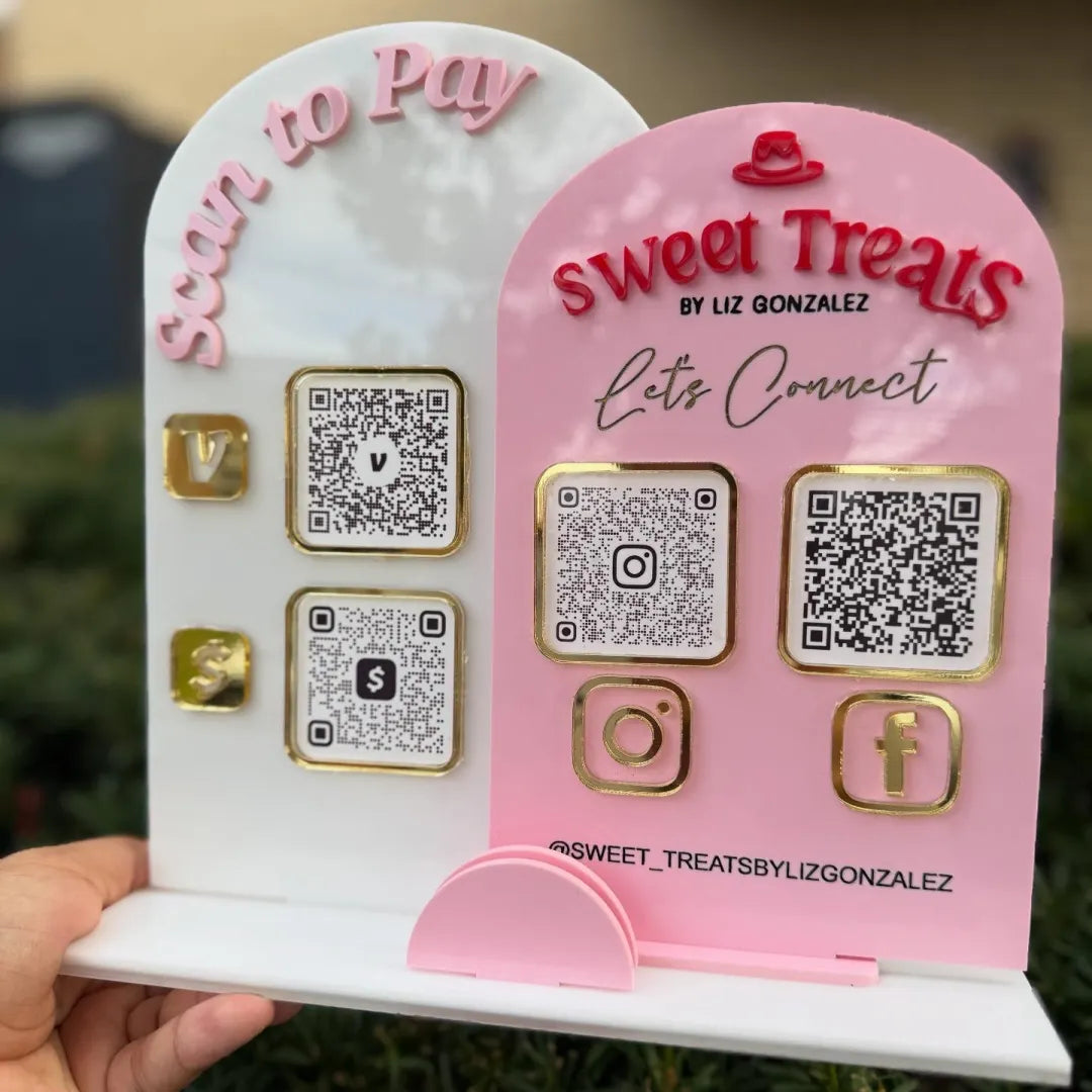 Social Sign QR y base para tarjetas