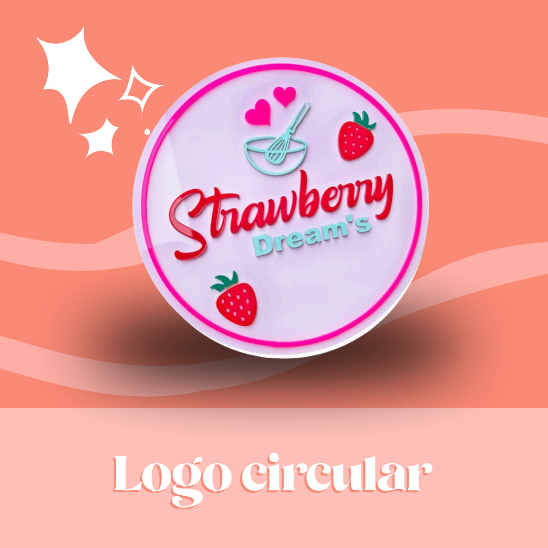 Logo Circular Acrílico