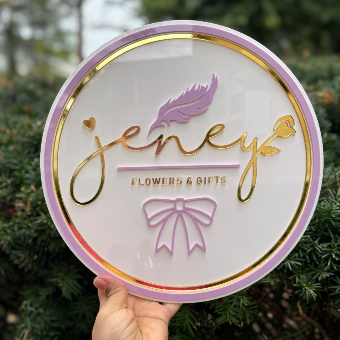 Logo Circular Acrílico